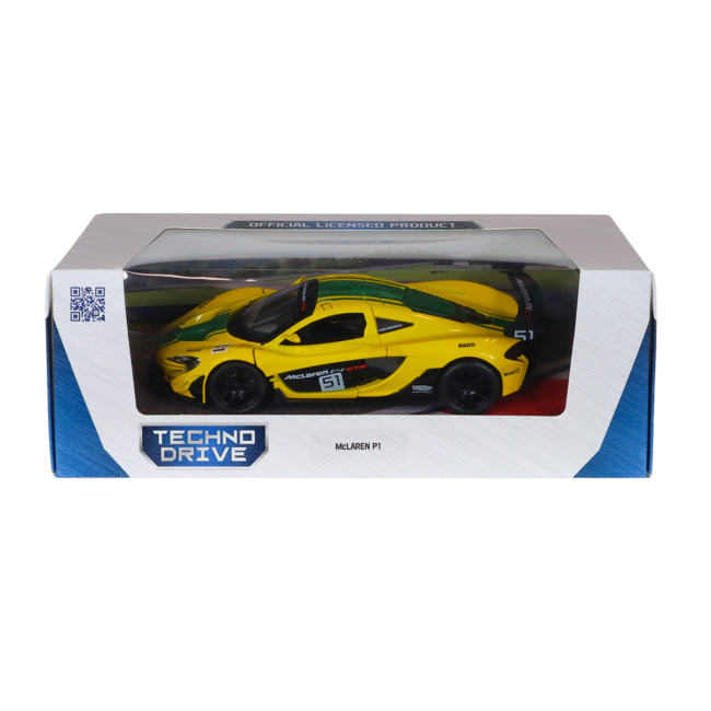 Автомодели - Автомодель TechnoDrive McLaren P1 желтый 1:24 (250943MLP1YW)#8