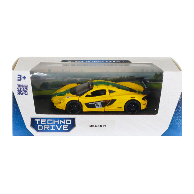 Автомоделі - Автомодель TechnoDrive McLaren P1 жовтий 1:43 (250946MLP1YW)#8