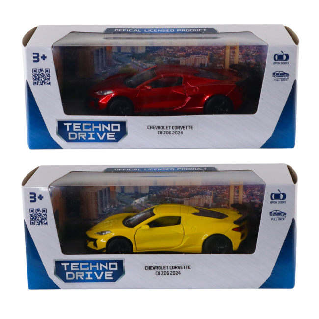 Автомоделі - Автомодель TechnoDrive Chevrolet Corvette C8 Z06 2024 в асортименті (250310)#9
