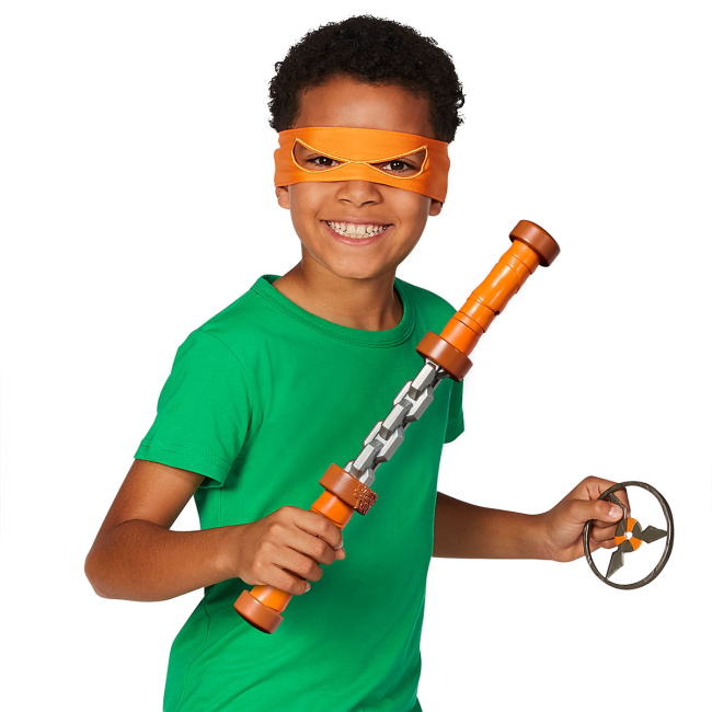 Холодное и метательное оружие - Игровой набор TMNT Мovie III W3 Нунчаки Микеланджело Вращающийся удар (84268)#3