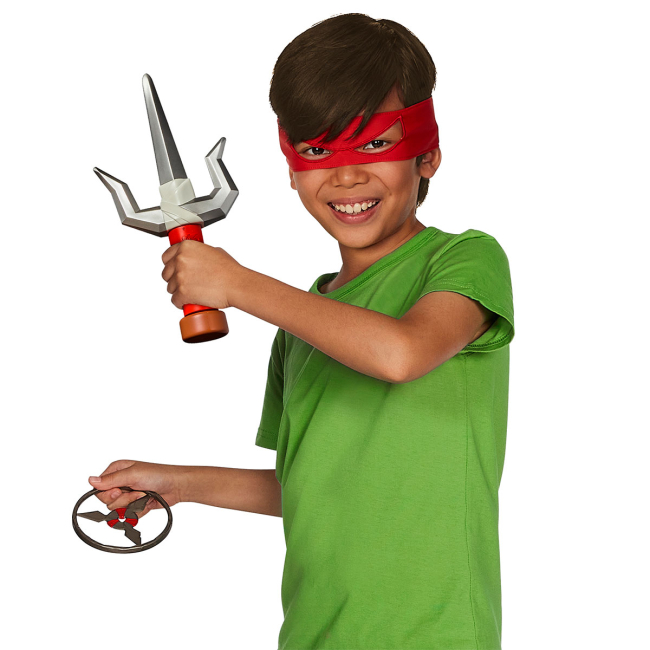 Холодное и метательное оружие - Игровой набор TMNT Мovie III W3 Сай Рафаэля Вращающийся удар (84269)#3
