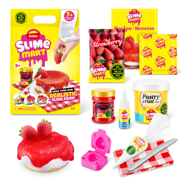 Антистресс игрушки - Игровой набор Slime Mart Shopping Bag Клубничный чизкейк (15901A)#2