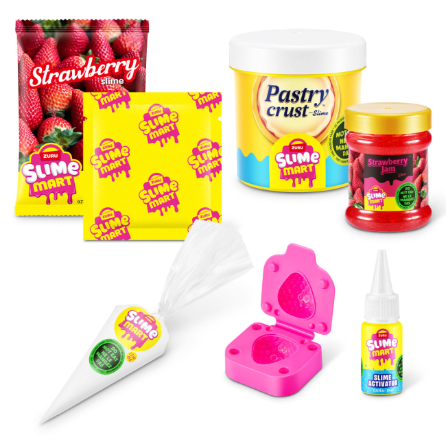 Антистресс игрушки - Игровой набор Slime Mart Shopping Bag Клубничный чизкейк (15901A)#3