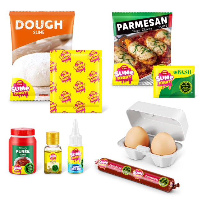 Антистресс игрушки - Игровой набор Slime Mart Shopping Basket Пицца (15905B)#3