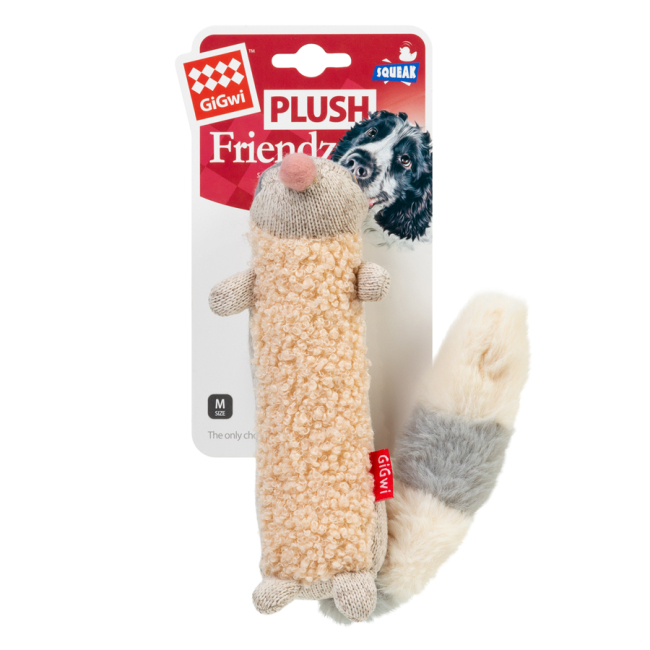Игрушки для собак - Игрушка для собак GiGwi Plush Friendz Енот с пищалкой (75310)#2