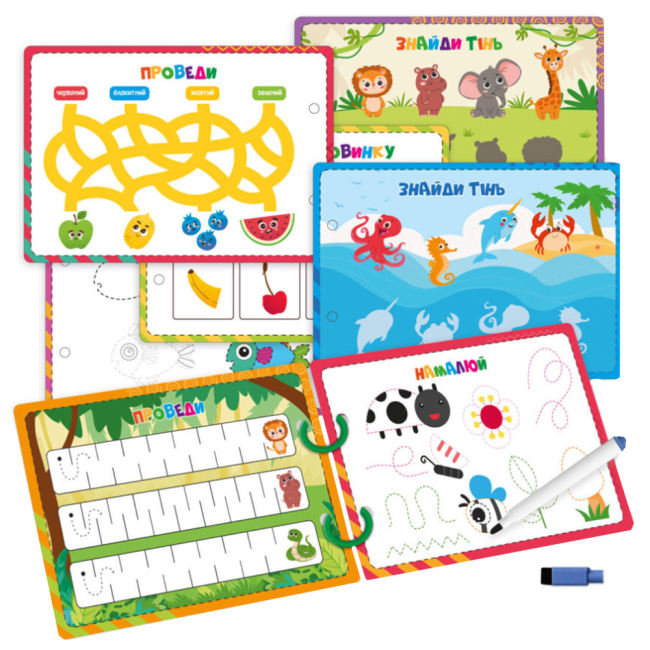 Развивающие игрушки - Развивающая игра Vladi Toys Пиши-стирай Львенок (VT2020-02)#2