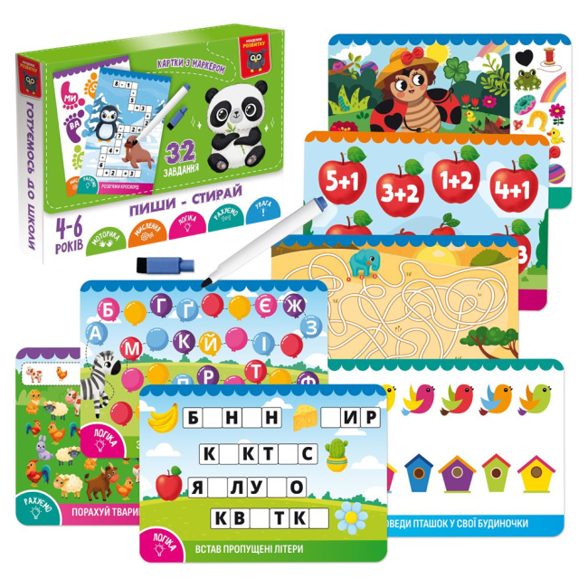 Розвивальні іграшки - Розвиваюча гра Vladi Toys Пиши-стирай Панда (VT5010-42)#2