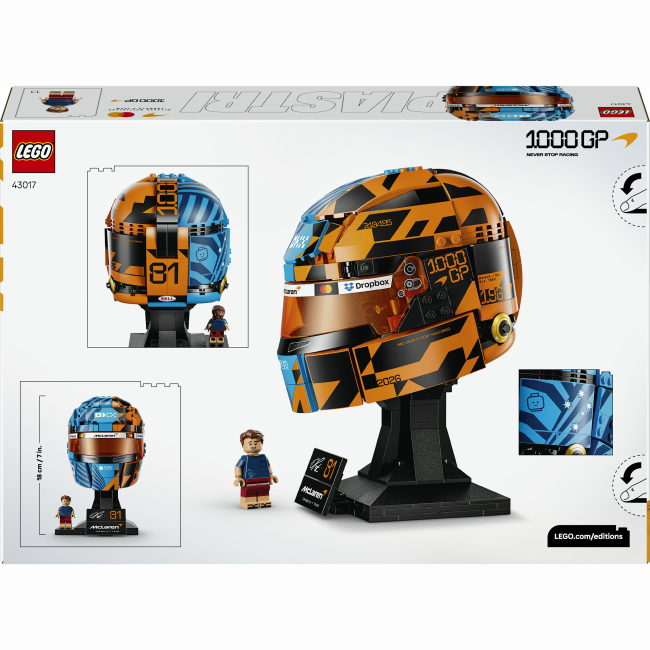 Конструкторы LEGO - Конструктор Lego Editions McLaren Mastercard F1 Team Oscar Piastri Helmet (43017)#3