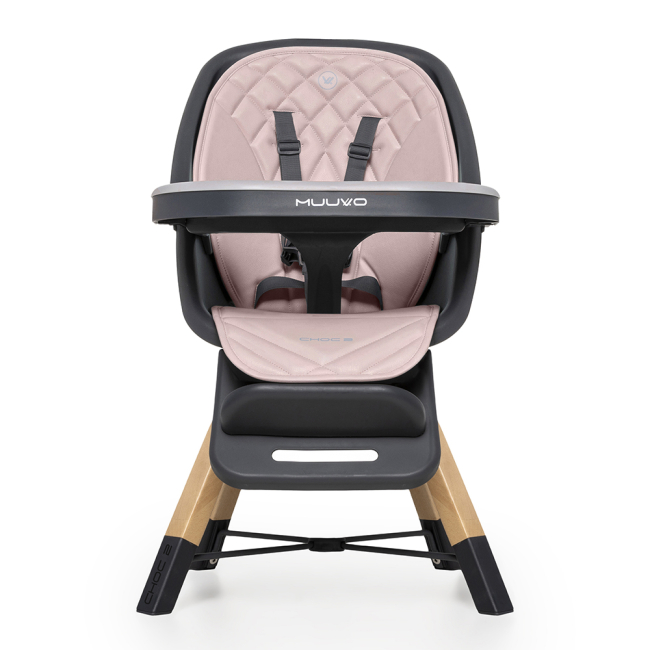 Товары по уходу - Стульчик для кормления Muuvo Choc2 Powder Pink New (M-CHOC-2-POWDER-PINK-NEW)#2