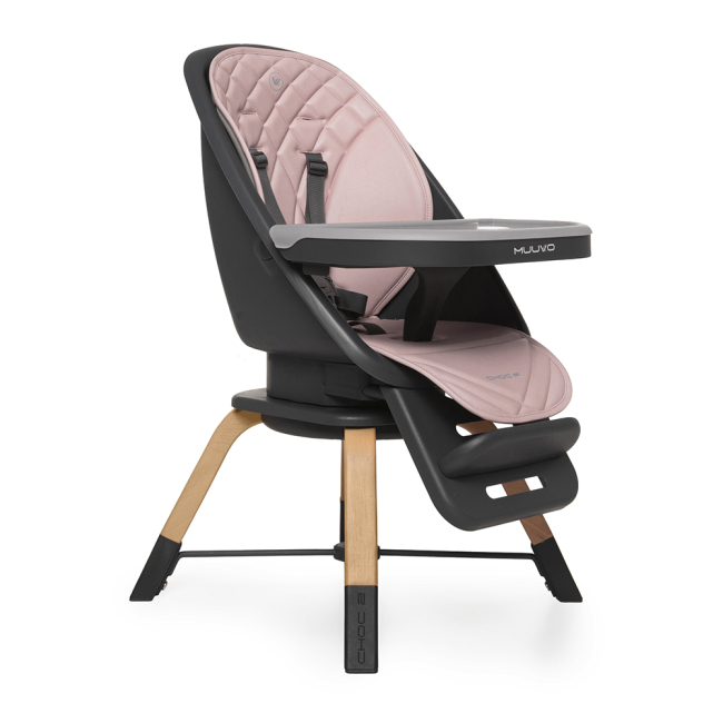 Товары по уходу - Стульчик для кормления Muuvo Choc2 Powder Pink New (M-CHOC-2-POWDER-PINK-NEW)#4