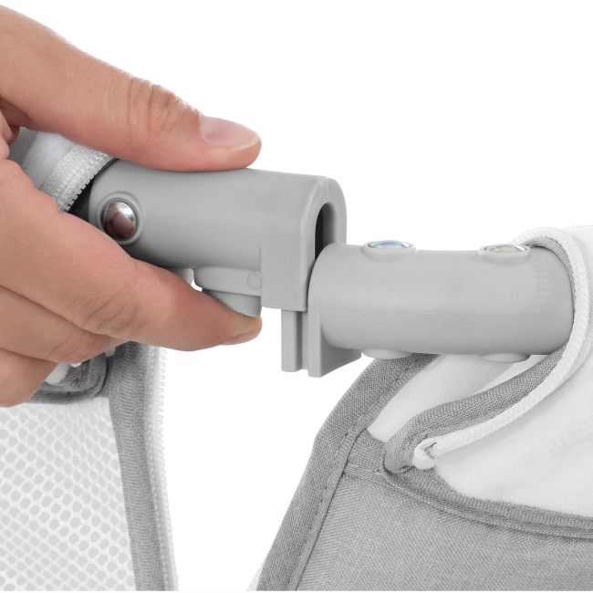 Манежі - ​Приставне ліжечко Hauck Face to Me 2 Melange Grey (60853-1)#4