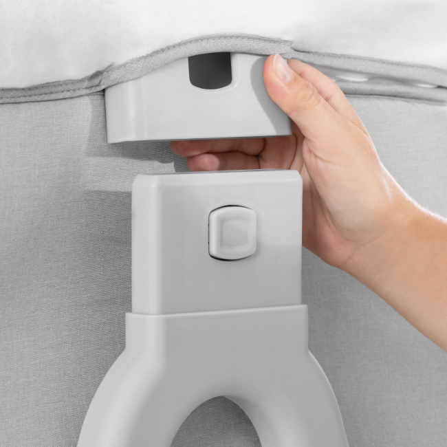 Манежі - ​Приставне ліжечко Hauck Face to Me 2 Melange Grey (60853-1)#6