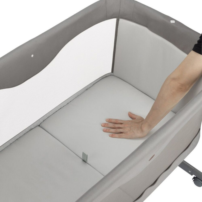 Манежі - ​Приставне ліжечко Bebe Confort Amara Tinted Grey (2011077210)#4