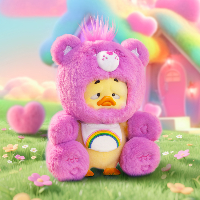 Персонажи мультфильмов - Мягкая игрушка-сюрприз Pop Top 1983toys Upset Duck x Care Bears Обнимашки (AP17183807700C)#3