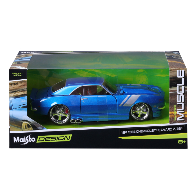 Автомодели - Автомодель Maisto 1968 Chevrolet Camaro Z/28 1:24 (32508 blue)#8