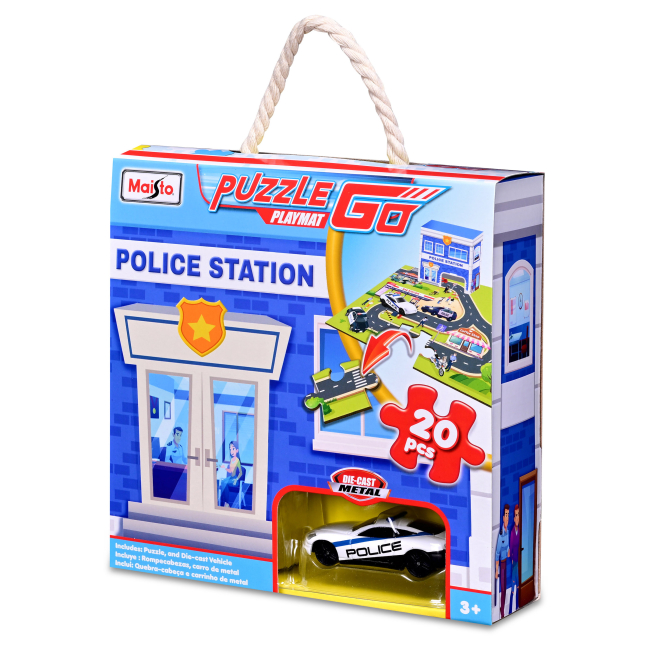 Пазлы - Пазл Maisto Emergency 20 элементов с машинкой голубой (12680/1)#2