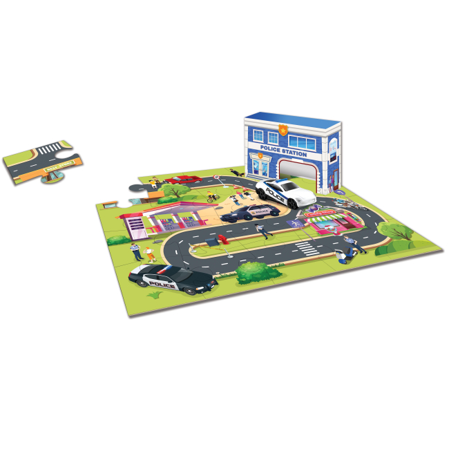 Пазлы - Пазл Maisto Emergency 20 элементов с машинкой голубой (12680/1)#3