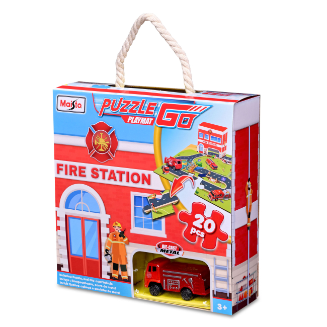 Пазлы - Пазл Maisto Emergency 20 элементов с машинкой красный (12680/2)#2