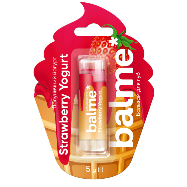 Косметика - Бальзам для губ Balme Strawberry Yogurt 5 г (4823109411906)#3