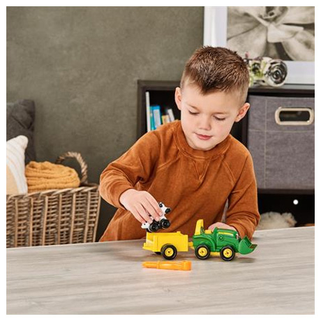 Машинки для малышей - Игровой набор John Deere Kids Трактор с ковшом и прицепом (47209)#6