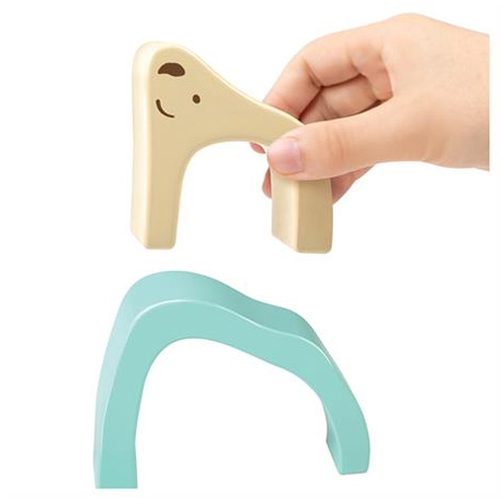 Развивающие игрушки - Деревянная пирамидка Hape Медвежонок (E0490)#3