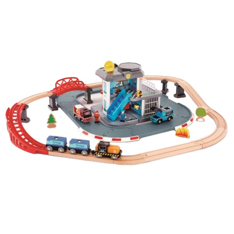 Железные дороги и поезда - Железная дорога Hape Штаб аварийной службы 55 элементов (E3736)#2