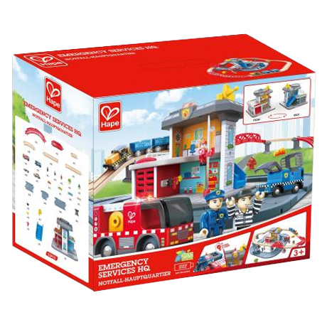 Железные дороги и поезда - Железная дорога Hape Штаб аварийной службы 55 элементов (E3736)#3