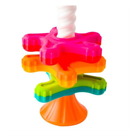 Розвивальні іграшки - Пірамідка-спінер Fat Brain Toys MiniSpinny тактильна (FA134-1)#3