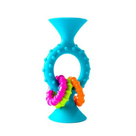 Погремушки, прорезыватели - Прорезыватель-погремушка Fat Brain Toys pipSquigz Loops бирюзовый (FA166-1)#2