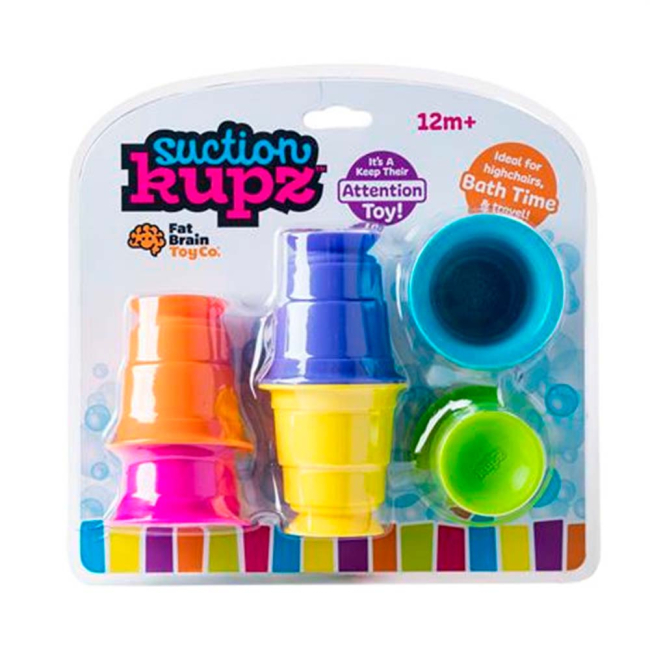 Розвивальні іграшки - Тактильна іграшка Fat Brain Toys Suction Kupz 6 шт (FA183-1)#4