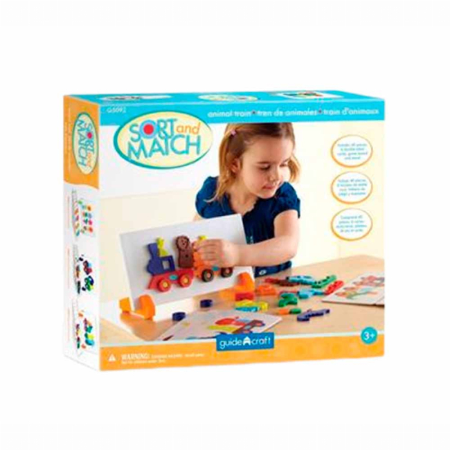 Розвивальні іграшки - Ігровий набір Guidecraft Manipulatives Поїзд зі звірятами (G5092)#2