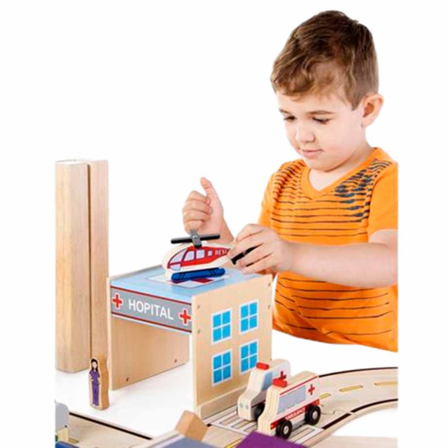 Развивающие игрушки - Игровой набор Guidecraft Block Play К дороге (G6716)#3