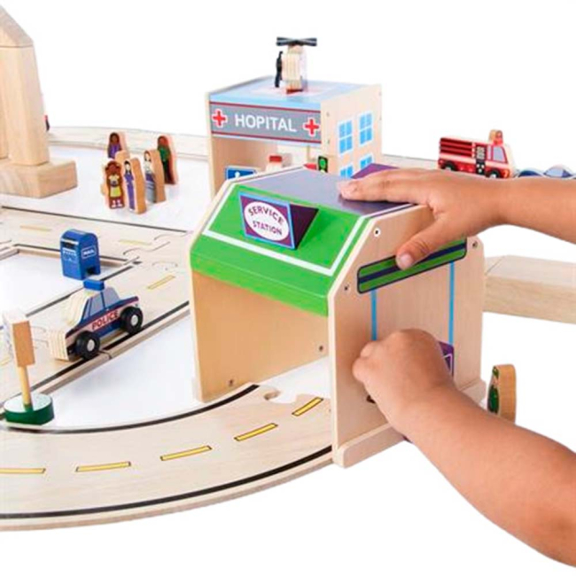 Развивающие игрушки - Игровой набор Guidecraft Block Play К дороге (G6716)#4