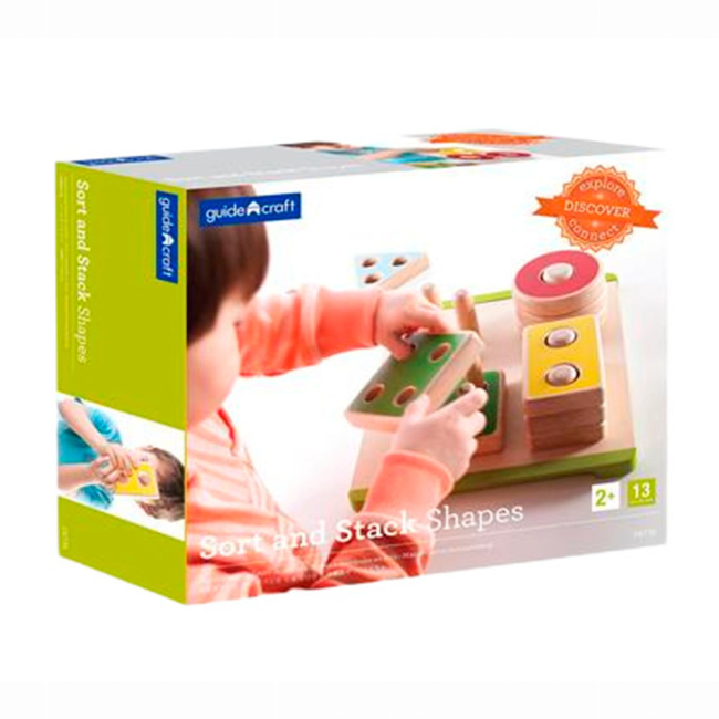 Розвивальні іграшки - Пірамідка Guidecraft Manipulatives Фігури геометрії (G6738)#2