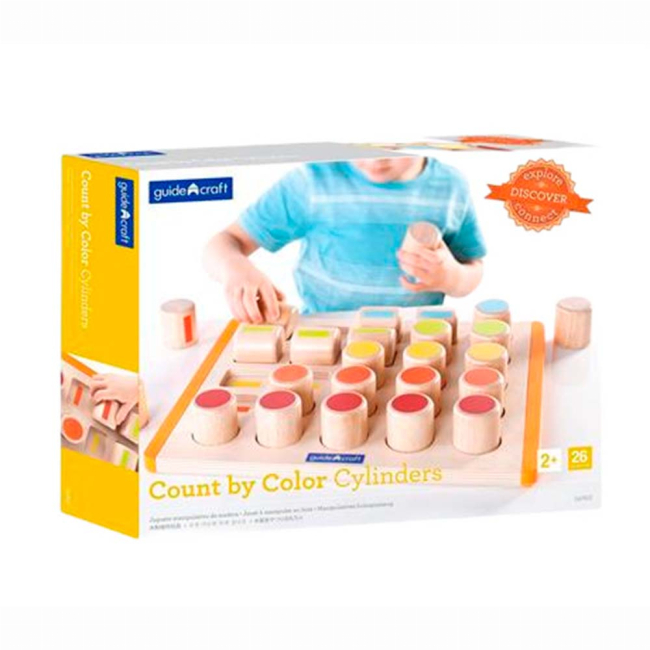 Розвивальні іграшки - Дерев'яний сортер Guidecraft Manipulatives Рахункові циліндри (G6902)#2