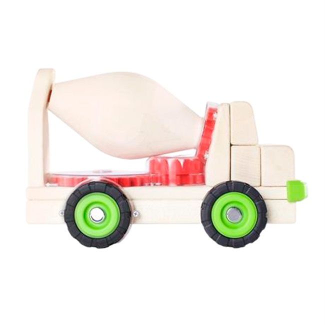 Транспорт и спецтехника - Бетоновоз Guidecraft Block Science Trucks деревянный (G7530)#3