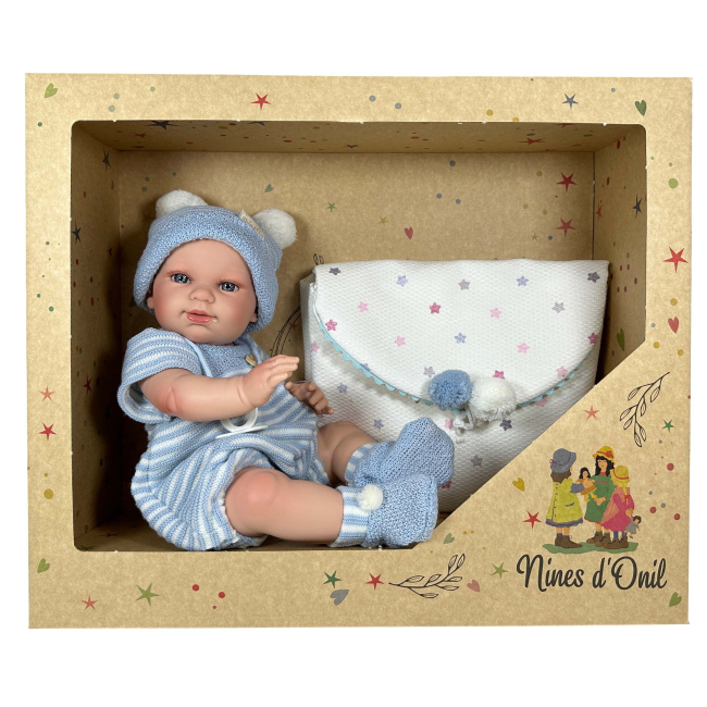 Пупси - Лялька Nines d'Onil Reborn Хлопчик у блакитному одязі 37 см (244)#4