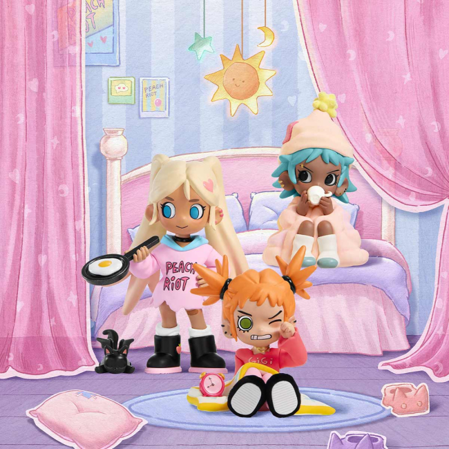 Фигурки персонажей - Коллекционная фигурка-сюрприз Pop Mart Lil Peach Riot Sleepover (PRLS-01)#5