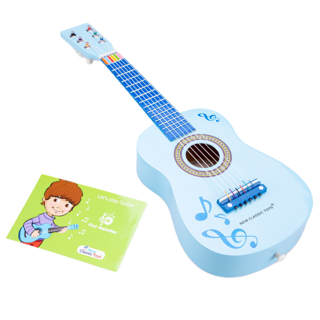 Музичні інструменти - Музичний інструмент New Classic Toys Гітара блакитна з музичними нотами (10349)#2