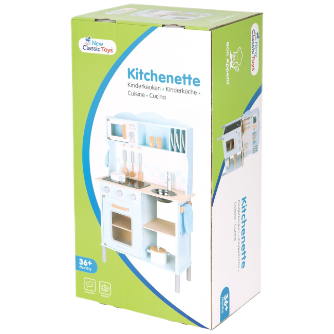 Детские кухни и бытовая техника - Игровой набор New classic toys Современная электрическая кухня синяя (11065)#4