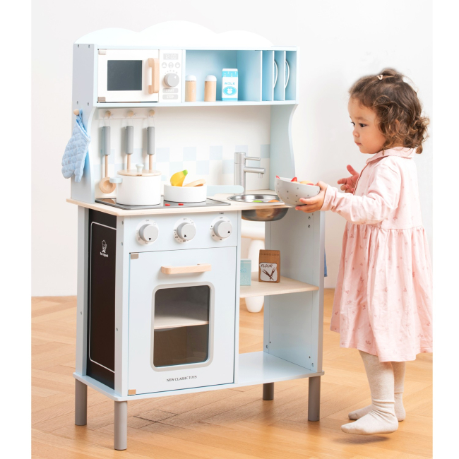 Детские кухни и бытовая техника - Игровой набор New classic toys Современная электрическая кухня синяя (11065)#6