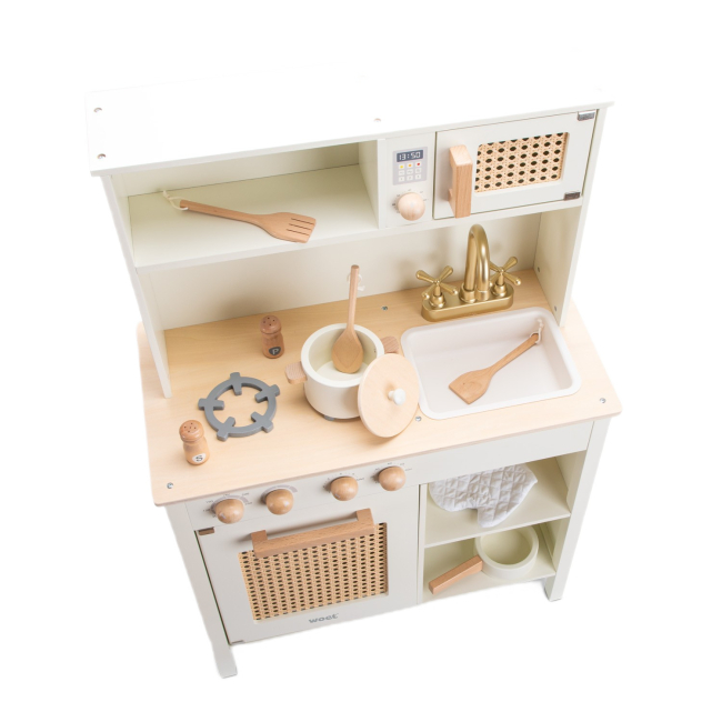 Детские кухни и бытовая техника - Игровой набор New classic toys Мини-кухня - ротанг (11045)#4