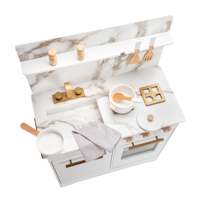 Детские кухни и бытовая техника - Игровой набор New classic toys Мини-кухня белая с мрамором (11042)#3