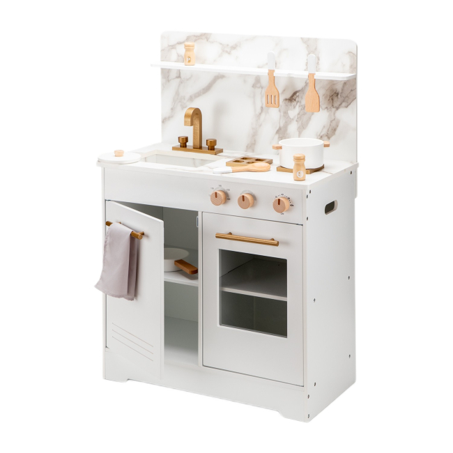 Детские кухни и бытовая техника - Игровой набор New classic toys Мини-кухня белая с мрамором (11042)#4