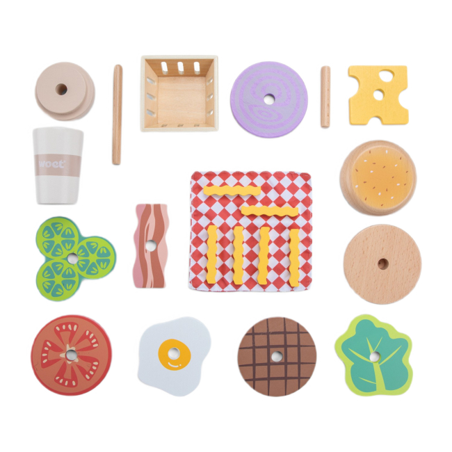 Детские кухни и бытовая техника - Игровой набор New classic toys Фастфуд (10617)#2