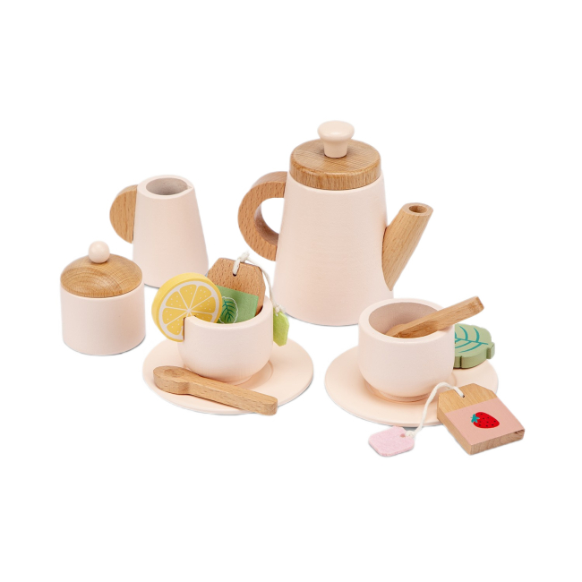 Детские кухни и бытовая техника - Игровой набор New classic toys Чайный сервиз с подносом (10623)#3