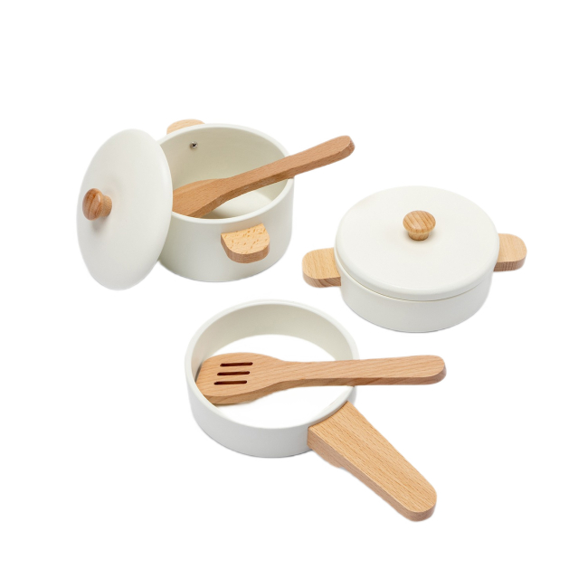 Детские кухни и бытовая техника - Игровой набор New classic toys Посуда белая (10645)#2