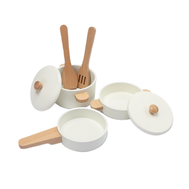 Детские кухни и бытовая техника - Игровой набор New classic toys Посуда белая (10645)#3