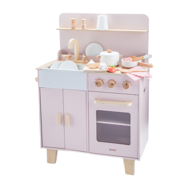 Детские кухни и бытовая техника - Игровой набор New classic toys Мини-кухня розовая (11081)#3