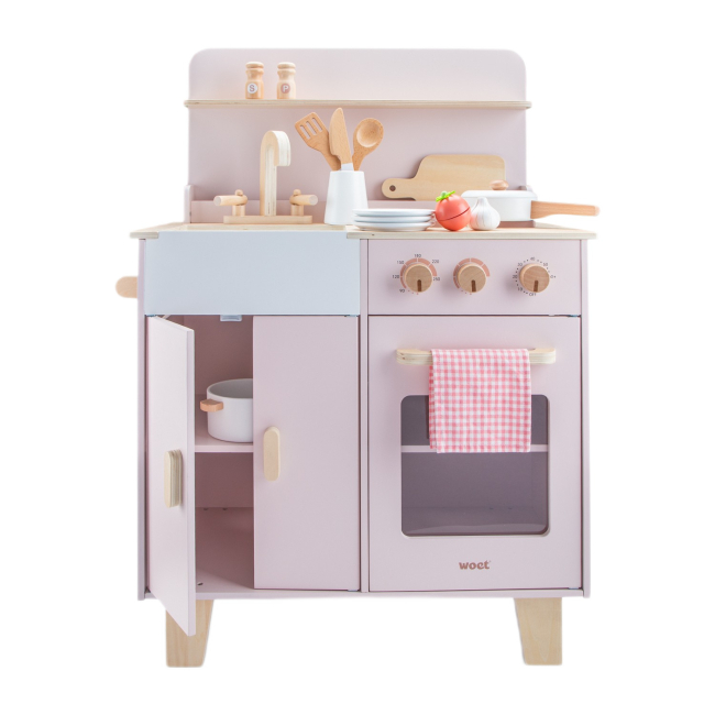 Детские кухни и бытовая техника - Игровой набор New classic toys Мини-кухня розовая (11081)#4